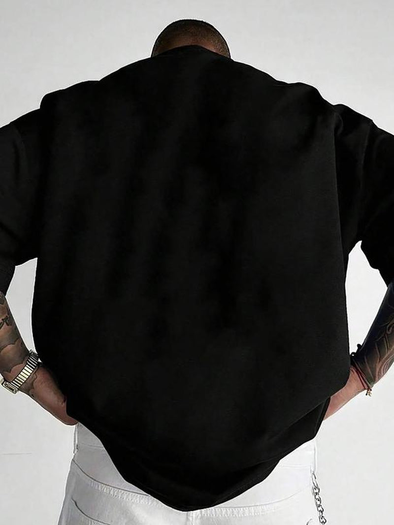 Men'S Dragon Graphic Print round Neck Sleep Tee, Regular Fit Casual Soft Comfortable Short Sleeve T-Shirt for Summer, Men'S Sleepwear for Daily Home Wear, Streetwear